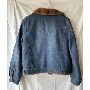 Marvin Richards Faux Fur Lined Denim Jacket Womens Size Small thumbnail 2