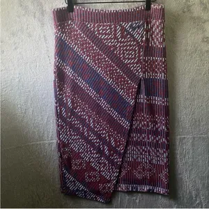 Maeve Anthropologie Skirt Carolina‎ Wrap Pencil Lined Boho Stretch Multicolor SM thumbnail 3