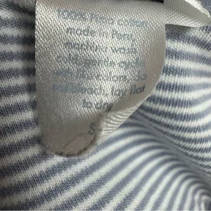 LAKE Pajamas PJ Sleep Top Striped Pima Cotton Short Sleeve Blue White Small thumbnail 5