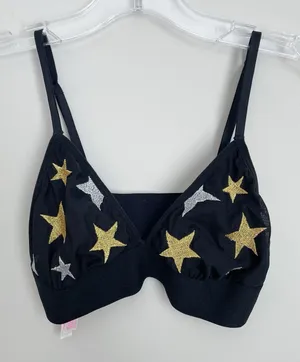 Victoria’s Secret Size S Stars Bralette Lace Triangle Celestial Astrology Witchy thumbnail 1