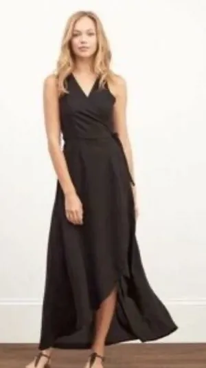 Abercrombie & Fitch Sleeveless Black Wrap Dress thumbnail 1