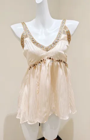 Others Follow Champagne V-neck Camisole Top thumbnail 1