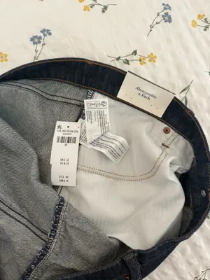 Abercrombie Mid Rise Drop-Waist Ruffle Denim Mini Skirt thumbnail 4
