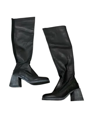 Free People Brianna Over the Knee Black Boots size 6 (36) thumbnail 4