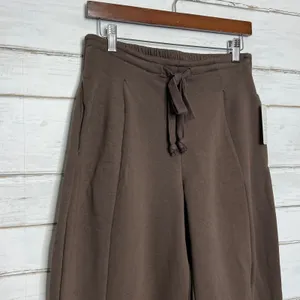 RISEN Drift Brown Wide Leg Jogger Pants Size Small Drawstring Elastic Waist thumbnail 7