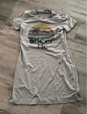 Nashalyly tee‎ shirt dress size small, beer me thumbnail 1