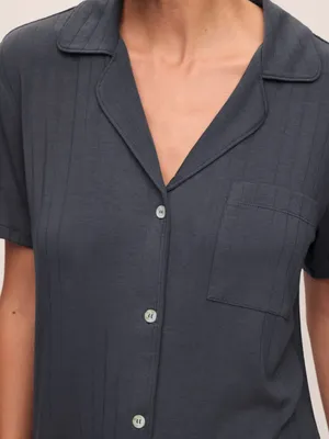 Eberjey Gisele TENCEL™ Modal Rib Relaxed Short Sleeve PJ Top Size Small thumbnail 2