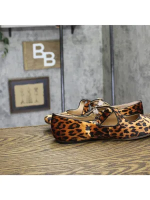 A New Day Womens Tasmin Leopard Print Flats Velvet 94568232 Leopard Brown 9.5M thumbnail 6