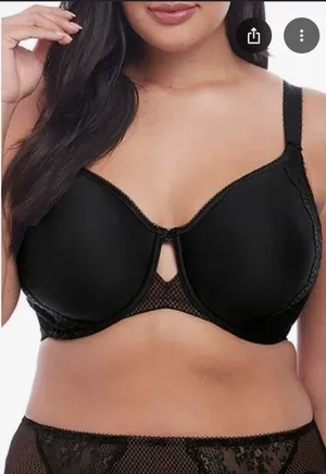 Elomi Charley Underwire Spacer Bra 36DD Black NWT $80 thumbnail 1