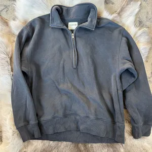 Abercrombie & Fitch Blue Zip-Up Sweater thumbnail 1