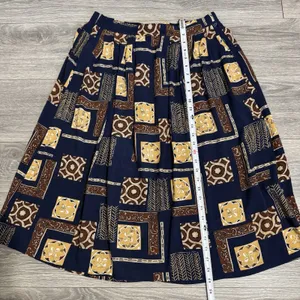 Sag Harbor 1/2 Elastic Waist Boho Midi Skirt Geometric Print Peasant Indie Large thumbnail 11