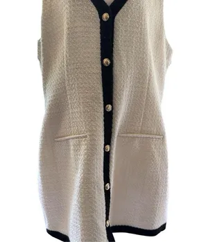 Abercrombie Women's Sleeveless Button Front Dress with Black Trim Sz XL thumbnail 5