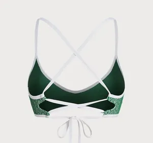 Berlook Green Geometric X Cross Surf Top & Full Coverage Surf Bottom thumbnail 7