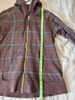 Helly Hansen Plaid Brown And Blue Zip-up Jacket thumbnail 9
