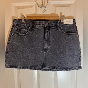 NWT Abercrombie & Fitch Denim‎ Mini Skirt - Denim skirt - grey opulent, size 16 thumbnail 3