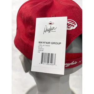 Mayfair Group x Orebella Aura Donor Trucker Hat Red Cream Embroidered NWT OS thumbnail 4