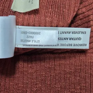 Madewell XS Ribbed Scoopneck Cardigan Sweater Weathered Brick NG738 Cotton Blend thumbnail 5
