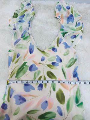 ASTR Wisteria Floral Chiffon Maxi Dress Small Wedding Guest Garden Party Summer thumbnail 14