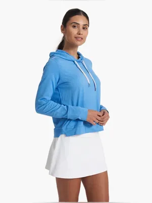 Vuori Women's Halo Essential Hoodie Baltic blue heather size large thumbnail 5