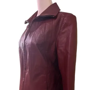 East 5th Vintage Burgundy Leather Jacket thumbnail 7