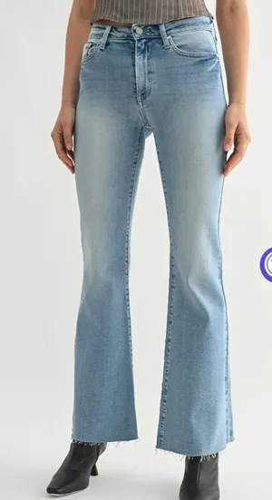 Just Black Denim Mid Rise Flare Jeans thumbnail 3