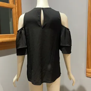 Michael Michael Kors Black Cold Shoulder Blouse Small thumbnail 4