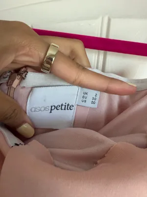 ASOS Petite strapless pink dress thumbnail 2