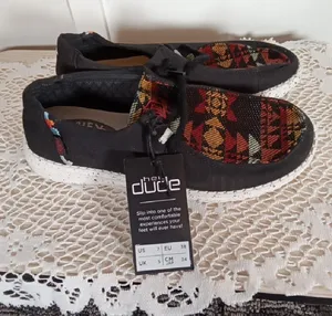 Hey Dude Women's Wendy Boho Distress Woven Pattern Texacco Slip On Womens 7 thumbnail 1