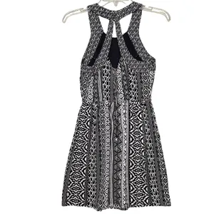 American Eagle Dress Women's 00 Black Halter Fit & Flare Sundress Pockets Summer thumbnail 3