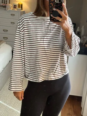 H&M Striped Long Sleeve Tee thumbnail 1