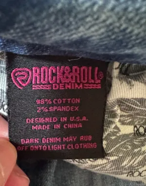 Rock & Roll Denim Medium Wash Mid Rise Bootcut Jeans Size 28x32 (see measures) thumbnail 7