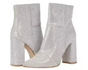 Madden Rhinestone Pointed Toe Booties with Cushioned thumbnail 1