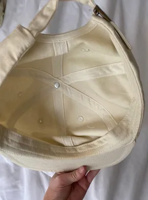 Cream Flat Bill Hat Tan thumbnail 3
