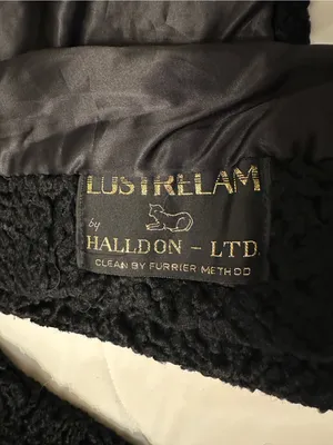 Lustrelam by Halldon LTD Vintage Curly Persian Classic Black Peacoat - Size M? thumbnail 9
