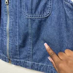 VTG Signature by Jerell Women Cotton Denim Vest Large Blue Floral‎ Cottage Boho thumbnail 6
