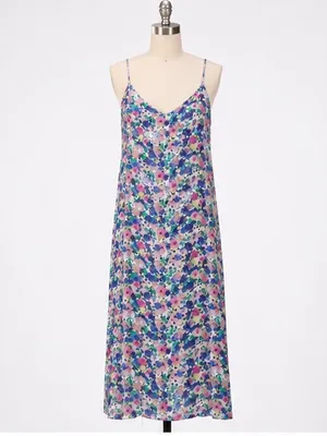francesca's mi ami Floral Strappy Midi Dress Size M thumbnail 2