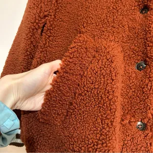 Free People Sweet Varsity Cardigan Teddy Fleece Jacket Size Medium thumbnail 5