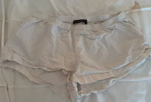 One Size Brandy Melville Pink and White Sleep Shorts thumbnail 1