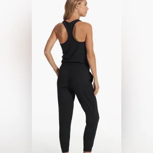 Vuori NWT Lux Black Sleeveless Jumpsuit Size M Jogger bottom thumbnail 4