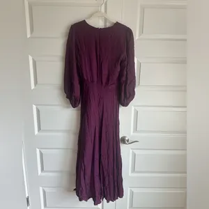 Farm Rio Burgundy Piping‎ Midi Dress Size Small -NWT thumbnail 9