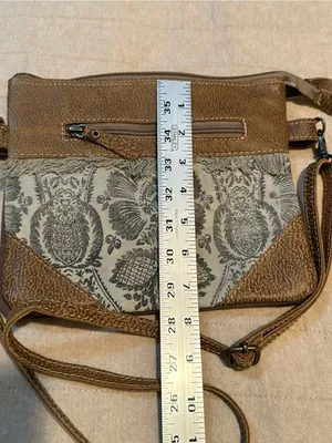 Myra Bag Brown Canvas Patterned Crossbody thumbnail 3