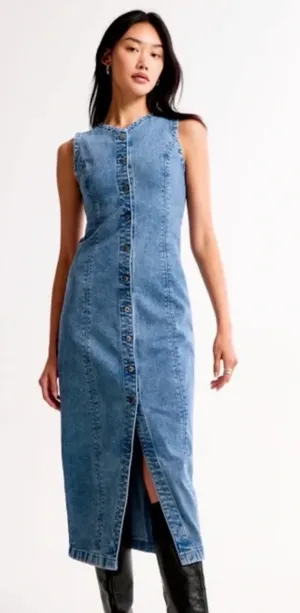 Abercrombie Denim Midi Dress thumbnail 1
