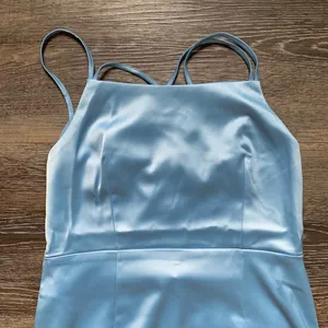 NWT Charcoal Baby Blue Spaghetti Strap One Wish Maxi Dress 6 thumbnail 2