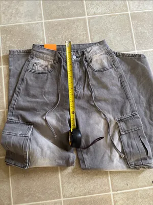 By Corea Washed Gray Cargo Boyfriend Jeans I think it’s a size S thumbnail 7