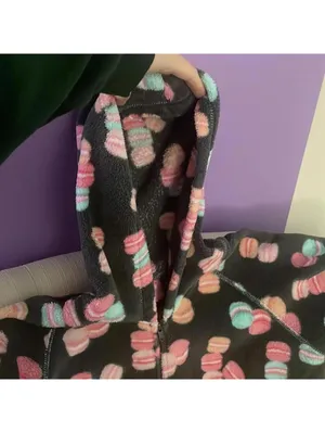 Jenni intimates gray macaron desert tall are you Footy one piece pajama thumbnail 2