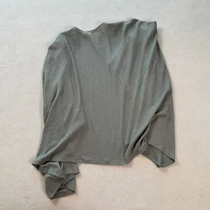 Sage Waffle Knit Open Front Cardigan Kimono Duster S Oversized Relaxed Flowing thumbnail 2