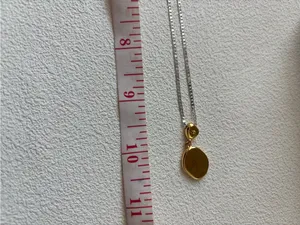 NWOT Jenny Bird Two-Tone Silver Chain Necklace with Gold Pendant Charm thumbnail 10