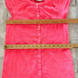 Vineyard Vines Seastitch Double Gauze Tiered Cotton Mini Shirt Dress XS No Belt thumbnail 6