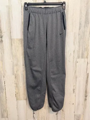 Nike Women’s XS Gray Dri-FIT Fleece Jogger Pants Toggle Hem Zip Pockets thumbnail 2