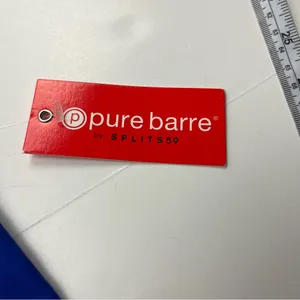 PURE BARRE Splits59 Womens Size‎ XS Leggings Blue Lycra Stretch Ribbed Leg NEW thumbnail 4